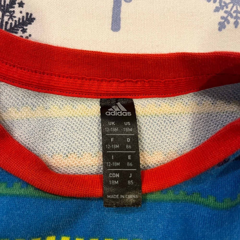 Adidas Kids Striped One Piece - Blue and Red - Picture 4 of 4